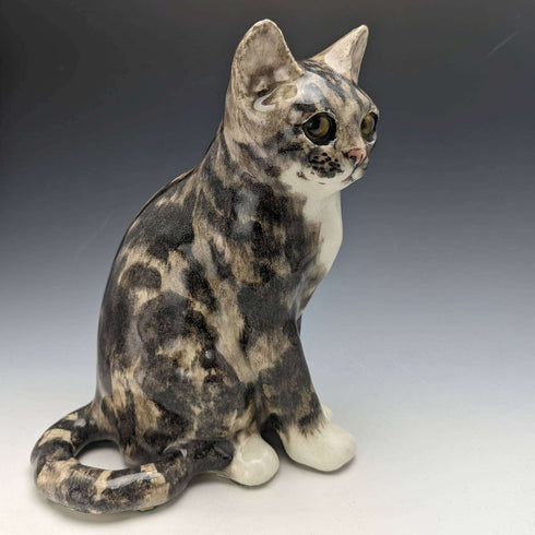 英国温斯坦利肯辛顿猫 虎斑猫 陶瓷人偶(尺寸4)