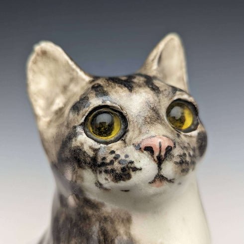 英国温斯坦利肯辛顿猫 虎斑猫 陶瓷人偶(尺寸4)
