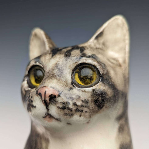 英国温斯坦利肯辛顿猫 虎斑猫 陶瓷人偶(尺寸4)