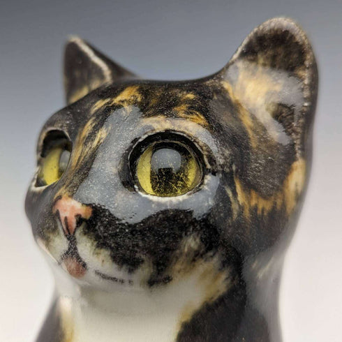 Figurilla de cerámica de gato carey Winstanley Kensington, Reino Unido (tamaño 2)