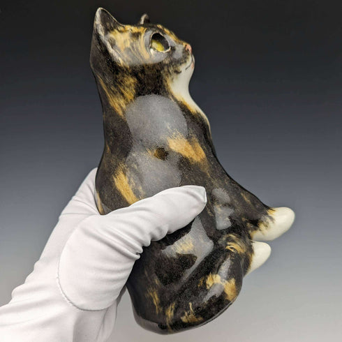 Figurilla de cerámica de gato carey Winstanley Kensington, Reino Unido (tamaño 2)