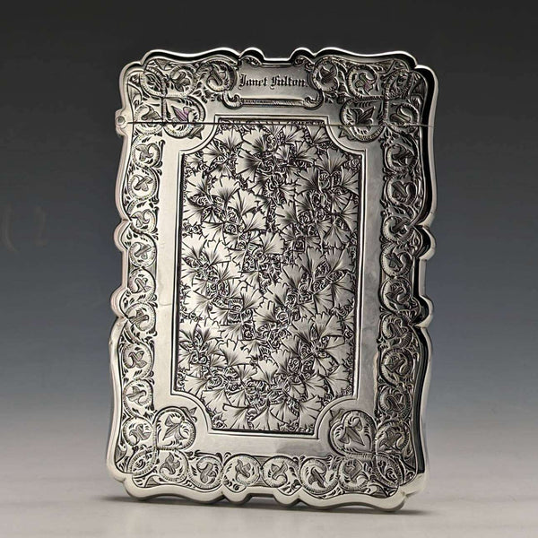 1878 年英國古董純銀名片夾 61 克 Frederick Marson