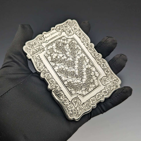 1878 年英國古董純銀名片夾 61 克 Frederick Marson
