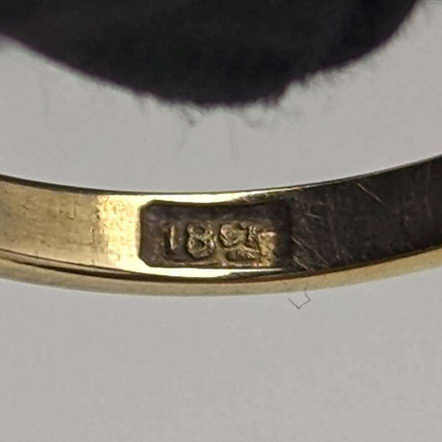영국 빈티지 액세서리 18K 골드 반지 0.25ct 다이아몬드 H L Brown