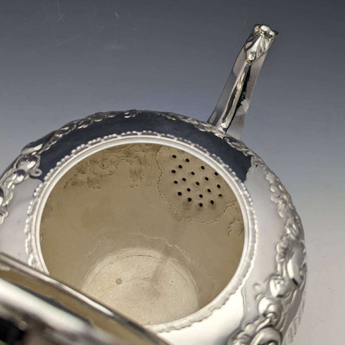 1840年代 英国古董镀银茶壶 654克 Roberts and Hall制