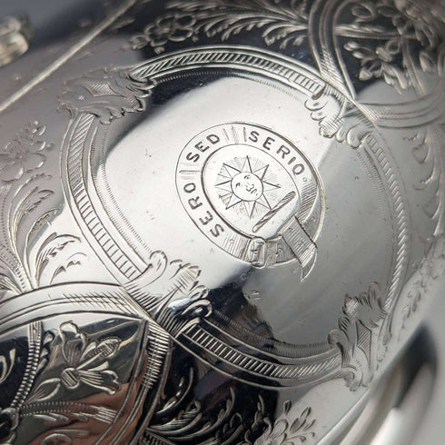 1881年 英国古董镀银茶壶 580g Elkington