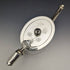 Tetera de plata antigua inglesa de la década de 1870, forma de tambor, chapada en plata, 669 g