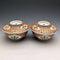 Antigüedad japonesa, periodo Meiji, cuencos con tapa de porcelana Imari, par