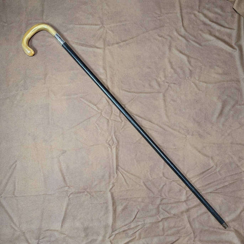 1919年 英国アンティーク 紳士用ステッキ 杖 曲がりホーンハンドル 91cm