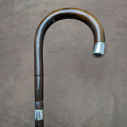 1912년 영국 앤티크 신사용 경량 스틱 지팡이 커브 핸들 91cm