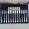 1920년경 영국 앤티크 실버 플레이트제 피쉬 커틀러리 6페어 세트 (박스 포함)