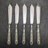 Juego de 5 pares de cubiertos para pescado de plata chapada, antigüedades británicas de alrededor de 1860, en caja de madera