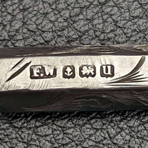 1919 Portaplumas de plata esterlina antigua británica FRANCIS WEBB