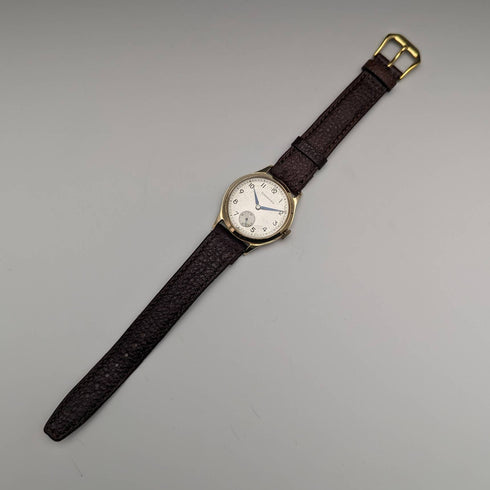 Reloj de caballero vintage británico de 1954, marca Garrard, caja de oro macizo de 9 quilates, en buen estado de funcionamiento
