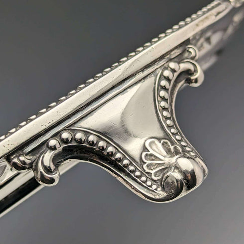 1870년 영국 앤티크 순은제 살바 직경 26cm 523g Henry Holland