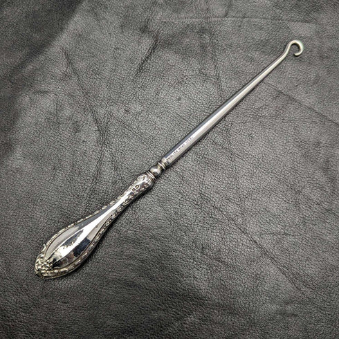 1908 British Antique Sterling Silver Handle Button Hook