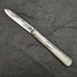 1924 British Antique White Pearl Shell Handle Pure Silver Engraved Blade Folding Pen Knife