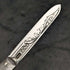 1924 British Antique White Pearl Shell Handle Pure Silver Engraved Blade Folding Pen Knife