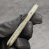 1924 British Antique White Pearl Shell Handle Pure Silver Engraved Blade Folding Pen Knife