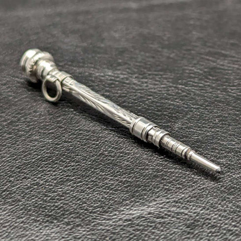 1908年 英国古董 纯银制自动铅笔 超小型 伸缩式40-55mm 魔术铅笔