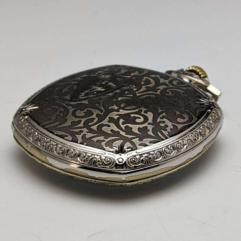 Reloj de bolsillo antiguo Illinois Burlington de 1923, caja chapada en oro, 21 rubíes, en buen estado de funcionamiento