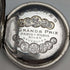 Reloj de bolsillo Longines antiguo, circa 1907, caja de plata tipo saboneta con grabados florales, en buen estado de funcionamiento.