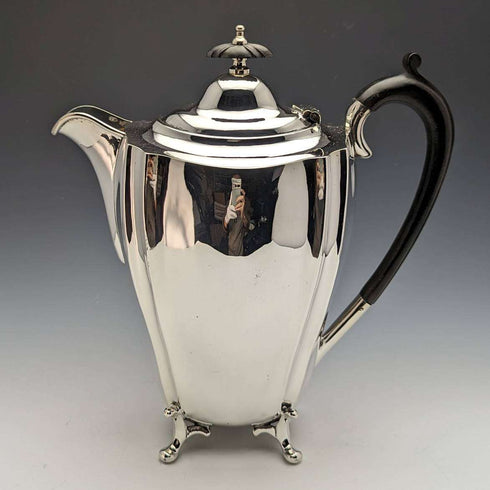 1906年 英国アンティーク シルバープレート製 ティーポット4点セット George Gordon