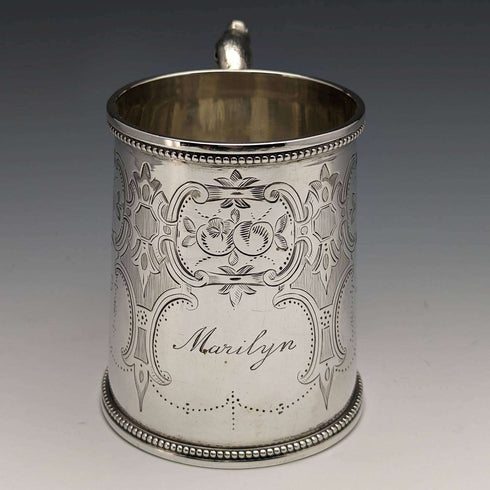 1865年 英国アンティーク 純銀製マグカップ 148g HL Lias and Son