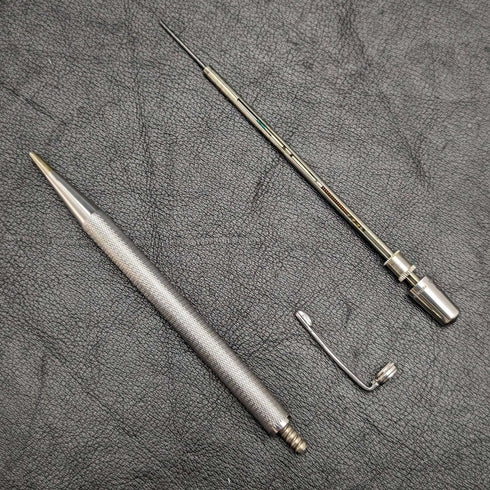 Lápiz mecánico vintage británico de 1959, marca Yard-O-Led, de plata esterlina, con estuche de cuero.