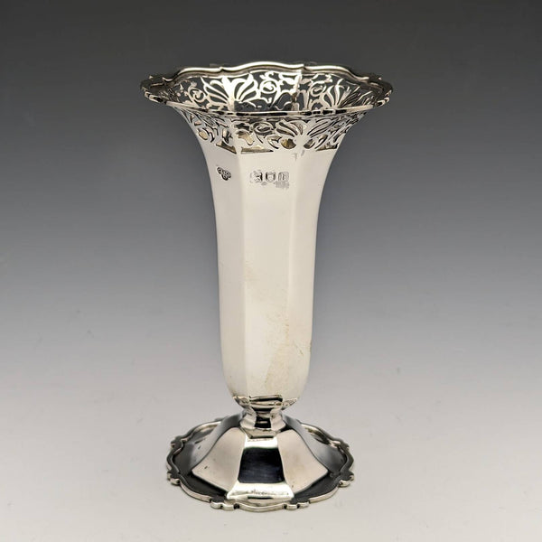 1903 年英國古董純銀花瓶 81 克 Goldsmiths & Silversmiths