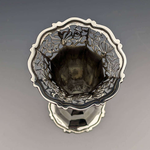 1903 年英國古董純銀花瓶 81 克 Goldsmiths & Silversmiths