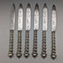 British Antique Solid Silver Handle Cutlery 6 Pair Set MARTIN HALL