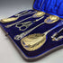 约1890年 英国古董镀银水果与坚果餐具套装(附盒)