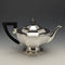 Tetera grande de plata esterlina antigua inglesa de 1918, 731 g, Walker and Hall