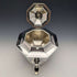 Tetera grande de plata esterlina antigua inglesa de 1918, 731 g, Walker and Hall
