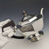Tetera grande de plata esterlina antigua inglesa de 1918, 731 g, Walker and Hall