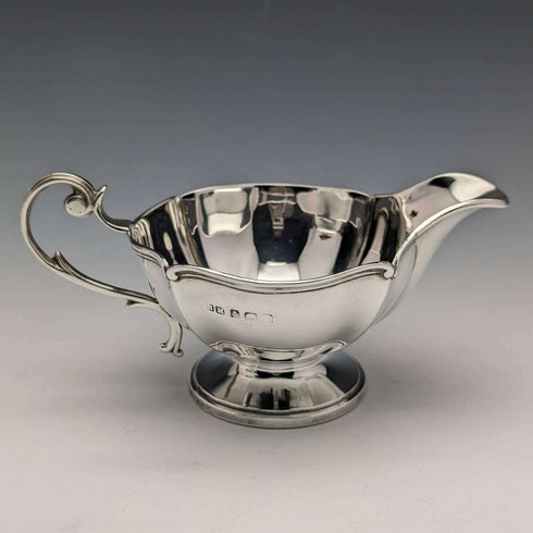 Juego de 3 piezas de tetera de soltero de plata esterlina (plata 925) antigua inglesa de 1917, 606 g en total, Henry Matthews