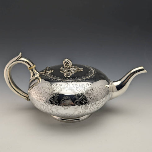 1881年 英国古董镀银茶壶 580g Elkington