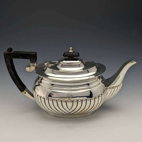 1906年 英国古董 纯银(925银)茶壶 394克 Barker Brothers