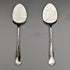 Par de cucharas para mermelada de plata chapada, estilo antiguo inglés, c. 1890, en estuche.