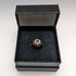 British Vintage Jewelery Garnet and Pearl Sterling Silver Ring
