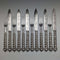 British Antique Solid Silver Handle Cutlery 6 Pair Set MARTIN HALL