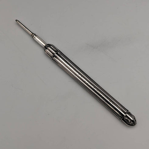 Portaminas de plata maciza antigua, telescópico 72-96 mm, lápiz mágico