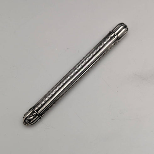 Portaminas de plata maciza antigua, telescópico 72-96 mm, lápiz mágico