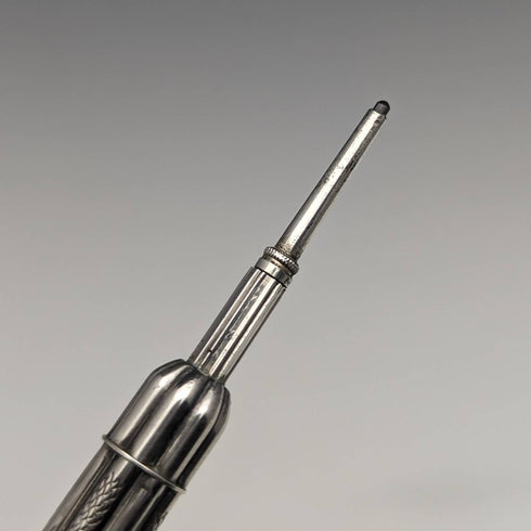 Portaminas de plata maciza antigua, telescópico 72-96 mm, lápiz mágico