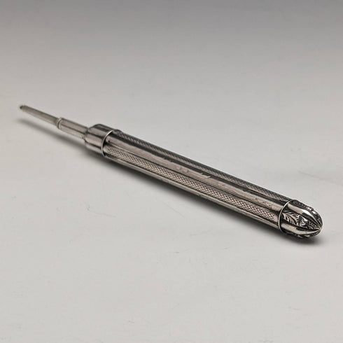 Portaminas de plata maciza antigua, telescópico 72-96 mm, lápiz mágico