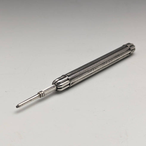 Portaminas de plata maciza antigua, telescópico 72-96 mm, lápiz mágico