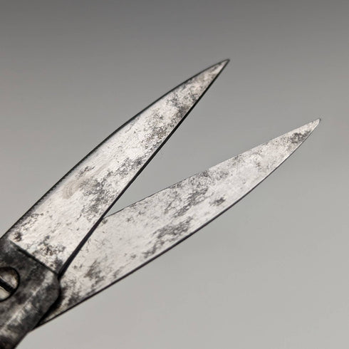 Tijeras plegables de bolsillo con mango de plata esterlina, antigüedades británicas de finales del siglo XIX
