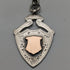 Around 1900 British Antique Sterling Silver Albert Chain 88g Vesta Case & Medal Fob