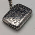 Around 1900 British Antique Sterling Silver Albert Chain 88g Vesta Case & Medal Fob